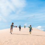 desert, children, sand